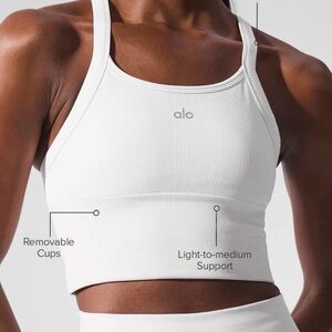 Alo Yoga M white bra